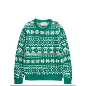 Toddler Tucker + Tate Green and White Patterned Sweater 3T